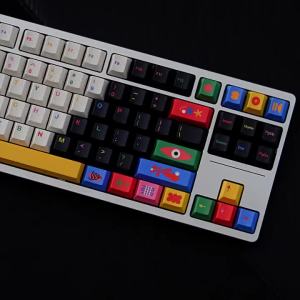 142 Keys GMK Colorful Keycaps Dye Sublimation Cherry Profile Custom PBT Keycaps for MX Mechanical Keyboard Alice Wooting
