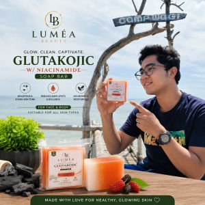 Luméa Glutakojic with Niacinamide Soap Bar Orange Color Natural Ingredients Bath & Body Personal Care Beauty Product 70g
