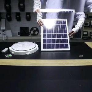 Bright Solar LED Ceiling Light with Insect-Resistant ABS Shade and Universal Plug - 1000/2000/3000W