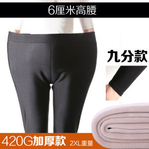 Shiny Fleece Lined Thick Womens Leggings Autumn plus Size Cotton Pants Footed Warm Trousers Female Fashion Winter Collection