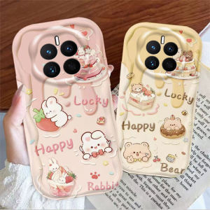 Cute Creamy Rabbit Silicone Phone Case for Realme 12 Series Full Protection Soft Shell Womens Style Simple Minimalist Design