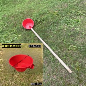 Thickened Cow Tendon Manure Spoon with Wooden Handle Farm Fertilizer Irrigation Tool Water Scoop Harvesting Gourd Removal