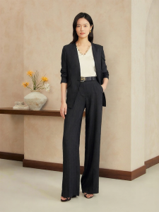 French Elegant Texture V-Neck One Button Blazer