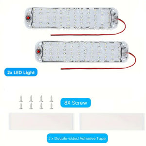 2PCS 12V 24V Cabin Interior Light Bright 72/48LEDs Ceiling Dome Light With Switch Reading Lamp For RV/Trailer/Truck/Camper/Boat