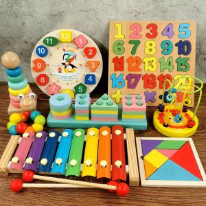 🇸🇬【Many Deisgn】Puzzle Brain Teaser Set /Educational early learning toys / Children wooden toy / 3D Wooden Baby Puzzles / Preschool Montessori Toy / Balance Blocks for Babies Kids Children / Christmas Gift Party Goodie bag