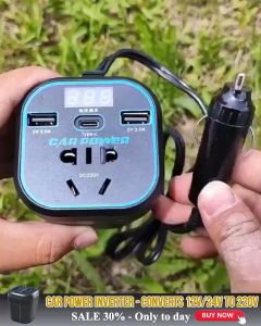 DIYMO   Car cup inverter charger 12V24V to 220V multi-function converter
