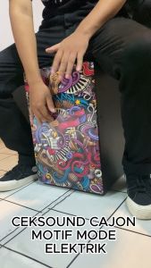 Cajon motif akustik elektrik kajon premium kahon drum box