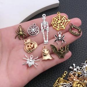 Halloween Hạt Charm Mặt Dây Bộ Sưu Tập 20/100 Chiếc Cho DIY Trang Sức Làm Phong Cách Neo-Gothic Kim Loại Thiết Kế Hình Thú Thủ Công Tiếp Liệu