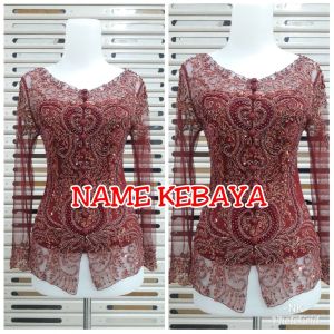 atasan kebaya wisuda kerah sabrina