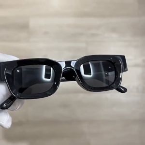 FU Kacamata Hitam UV400 Bingkai Kecil Persegi Gaya Vintage Untuk Pria Dan Wanita Boldie Frame Tebal Skinny Bold Persegi Panjang K31 15985