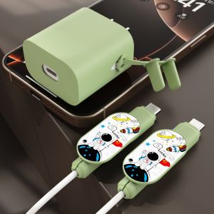 Silicone Charger Protection Case Suitable for iPhone16Promax Data Cable Anti-Breaking Winding Rope Repair Magic Tool