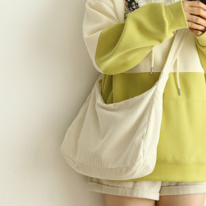 NORAN Corduroy Crossbody Bag Lightweight Casual Womens Bag Fashionable Winter 2024 New Style Single Shoulder Bag for Ladies