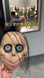 Horror with Long Hair Mask Funny Mask Mouth Mask with Hair Female Ghost Mask Roleplay Mask Ball Party Costume Props Halloween