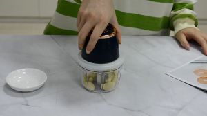 MEEVIDA 350ML 3-Blades Vegetable Chopper Blender Portable Chopper Garlic Masher Multi Function Type-C Charge Grinder Mixer Baby Food Processor