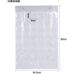 48 Pocket Anime Merch Organizer Wall Hanging Clear Badge Storage Bag Ita Pin Display Card Holder Dustproof Jewelry Hanging