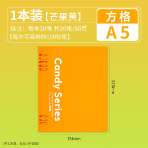 Detachable Thickened Large Capacity B5A5 Notebook Candy Series for High School Students College Entrance Exams Special Paper for Mistakes And Notes