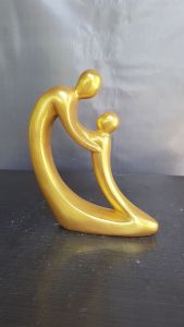 Tượng trang trí biểu tượng Cha Con hoặc Mẫu Tử vật phẩm trang trí cao 23cm