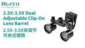 **Horyn Adjustable Binocular Dental Loupes Clip-on Magnifying Glass with Pupil Distance Adjustment for Dentistry Surgical Lab Jewelry Craft**
