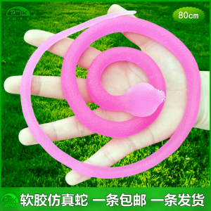 Soft Rubber Simulated Snake Toy Transparent Odorless Role Play Pretend Animal Model for Children Cute Glasses Snake Design