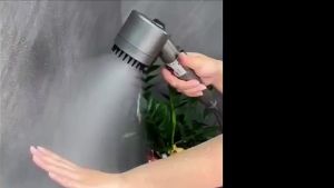 3 Modes Handheld Shower Head with Massage Brush Cotton Filters One-click Stop Water Saving High Pressure Showerhead for Bathroom