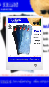 (TP2011) Quần Jean Nữ Ống Rộng Màu Xanh Đậm Tôn Dáng Chất Cotton Cao Cấp Mềm Mại - TP Jeans