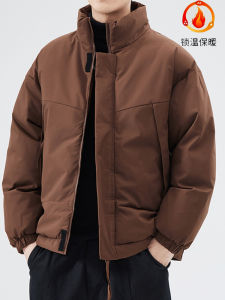 Áo Khoác Cotton Nam Phong Cách Mỹ Đơn Giản Ấm Áp Đa Năng Thời Trang Mùa Thu Đông Áo Khoác Ngoài Cotton