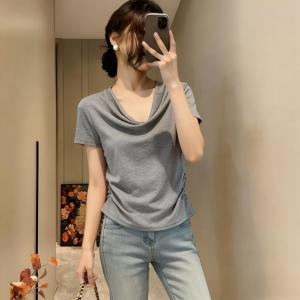 Áo Thun Thiết Kế Giảm Cân Dáng Xòe Cổ