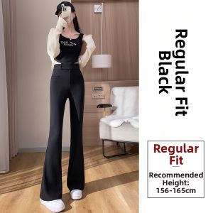 High Waist Slimming Elastic Fitted Casual Trousers