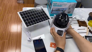 Solar 4G Dual Lens Panorama Security Camera 8MP V380 Pro Outdoor Waterproof CCTV with AI Human Detection Night Vision