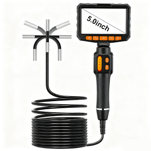 4.3-inch 5-inch Bi-Directional Borescope6.0mm Camera HD 1080P with LED Illumination for Automotive Repair Plumbing Inspection