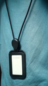 DNAC ID Card Holder and Card Slots with Ribbon Lanyard Tali