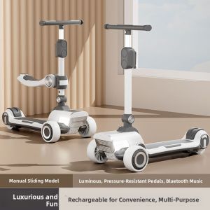 MLZH | Rechargeable Foldable Multi-functional Children Scooter