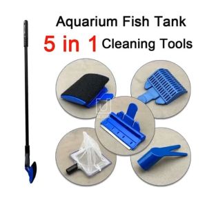 Alat Pembersih Aquarium Set 5 in 1 Cleaning Brush FPD-51 Brush/Scrub Akuarium