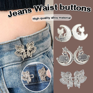 Butterfly Waist Buckle Detachable Jeans Button Tightening Waistband Pin Adjustable Tighten Snap 9 Styles