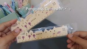 Penggaris Ruler ATK Sekolah 15cm Unik Bentuk Rumah Desain Jepang
