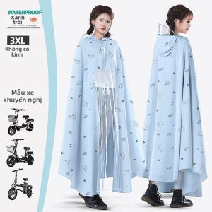 RAINCATO | Áo Mưa Chống Thấm Điện Cho Xe Đạp Phụ Nữ Dùng Một Người Độ Dài Toàn Thân Bảo Vệ Trong Mưa Lớn Có Gấp