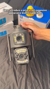 กล้องวงจรปิด360 wifi dual screen camera V380 Pro HD 1080P กล้องวงจรปิด กันน้ํา เสียงสองทาง  การตรวจจับการเคลื่อนไหว กล้องวงจรปิดระยะไกล 360 องศา กล้องไร้สาย