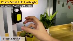 【VIDKHSY Store】Mini LED Flashlight Work Light - Portable Keychain Torch USB Rechargeable Waterproof for Camping Hiking Emergency Repair Outdoor Activities