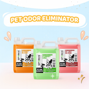 Sparks Pet Odor Eliminator 1L – Removes Dog & Cat Pee Poop Urine & Surface Smells Instantly - Star