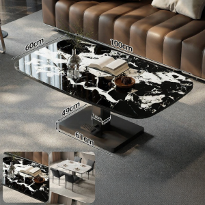 OLEPA | Creamy Style Elevation Marble Coffee and Dining Table
