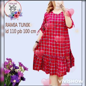 BAJU MURAH BERKUALITAS RAMIA TUNIK 3 PARIAN UKURAN  LXL XXLbaju wanita model baru tunik