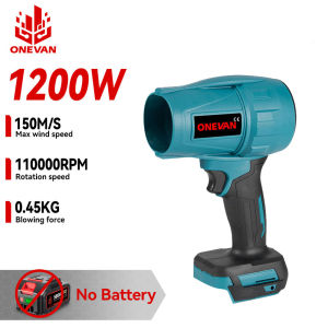 ONEVAN 1200W Power Electric Turbo Blowers 150M/S Rechargeable Handheld Air Blower Dust Blowing Tools For Makita 18V Battery Pin