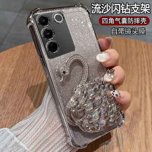 Vivo S16e S16 pro Full Cover Silicone Phone Case with Stand Four Corner Airbag Anti-Fall Transparent Soft Shell Eco-Friendly