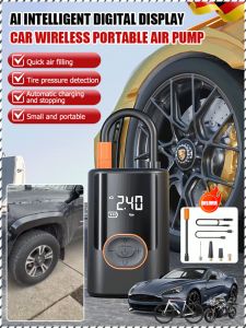 Car Wireless Portable Air Pump Smart Digital Tire Pressure Detection Lightweight Fast Charging Pump