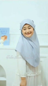 Kerudung Pita Anak Jilbab Instan & Hijab Bergo Premium Serut Belakang