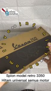 Kaca Spion Retro Model Vespa Black 3350 Universal Motor Honda Yamaha Suzuki NMAX Aerox Fazzio Filano Vario Beat Scoopy DLL