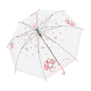 SVORIAHI | Sanrio Official Transparent Automatic Umbrella School Specialty For Girls Cute Student Rain Season Long Handle Manual Umbrella