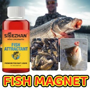 SIKEZHAN Fast Affect Fish Attractant Red Worm Liquid Scent Additive Concentrated Bait Flavor for All Freshwater Fish