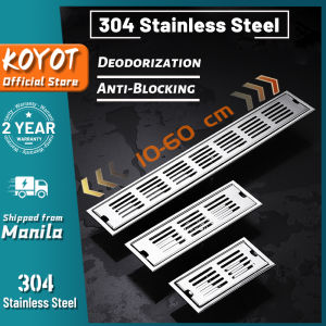 KOYOT 304 Stainless Steel Rectangular 4-24 Inches Floor Drain Strainer Drainer Thickening Anti Odor Deodorant Insect Prevention Anti Blocking Floor Drain