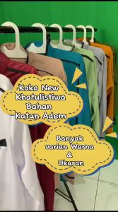 LM 27356 Baju Pria Muslim KOKO KHATULISTIWA List Lengan Panjang Big Size Jumbo M L XL XXL